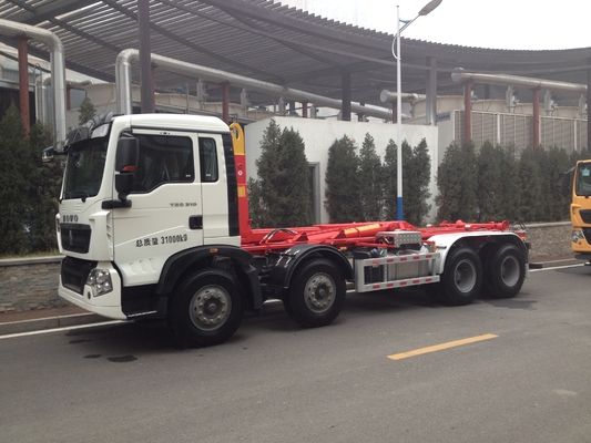 290hp Sinotruk T5G 8 × 4 Hook Lift Sampah Truk Satu Tempat Tidur Model Zz3317n3267c1