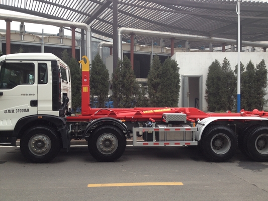 290hp Sinotruk T5G 8 × 4 Hook Lift Sampah Truk Satu Tempat Tidur Model Zz3317n3267c1