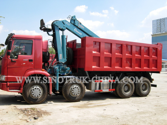 290HP Euro II Derek Dipasang Truk Mengemudi Tangan Kanan Dengan Boom Tescope Lurus