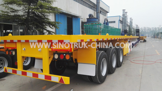 12 WHEELS FLATBED SEMI TRAILER UNTUK BEBAN 1X40 ATAU 2X20 WADAH 28 T DUKUNGAN KAKI