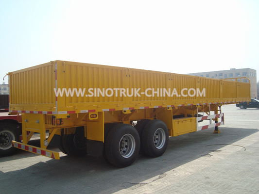 2 Alxe Flatbed Semi Trailer 28t Dukungan Kaki Untuk Memuat 20 Kaki Kontainer 8 Pcs Lock
