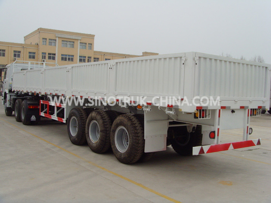 Dropside Trailer Semi Tugas Berat Ringan Dengan Penutup Tahan Air Dan Atap Slider