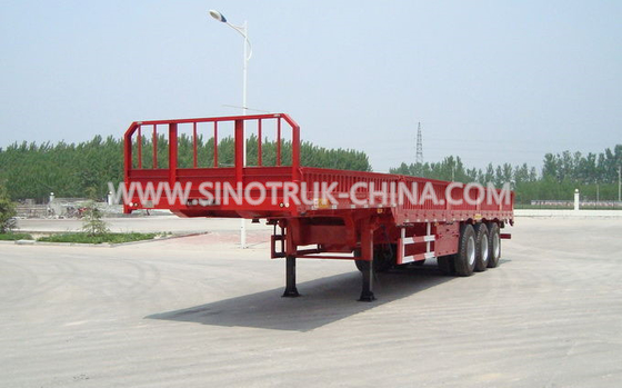 Dropside Trailer Semi Tugas Berat Ringan Dengan Penutup Tahan Air Dan Atap Slider