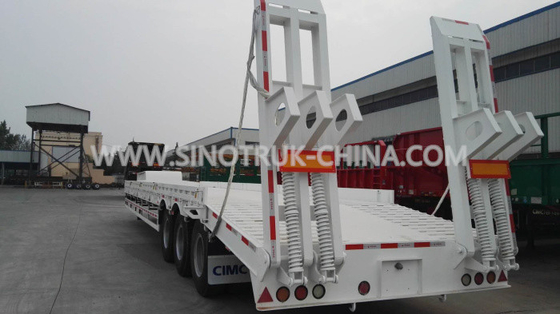 13.5M Low-bed Semi-trailer 3 PCS Ban BPW 315 / 80R22.5 ban ABS Opsional