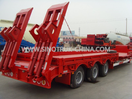 3 As 80 Ton 17m Trailer Hidrolik Flatbed 12 Roda Memuat Konstruksi