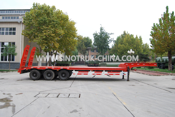 3 As 80 Ton 17m Trailer Hidrolik Flatbed 12 Roda Memuat Konstruksi