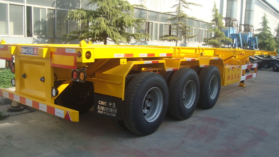Leher Angsa 3 Gandar Rendah Trailer Bed Trailer, Trailer Low Bed Semi Warna Kuning
