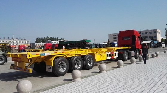 Leher Angsa 3 Gandar Rendah Trailer Bed Trailer, Trailer Low Bed Semi Warna Kuning