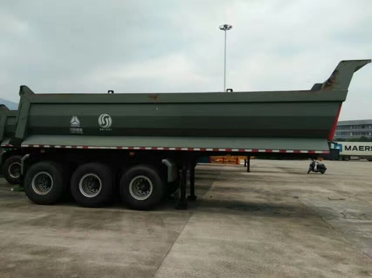 70T High Speed ​​Tipper Truk Semi Trailer Untuk Penambangan Dan Konstruksi 25-45 CBM