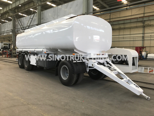 25 Ton 3 BPW Asupan Trailer Tangki Minyak / Tangki Bahan Bakar Trailer Semi Dengan 2 Kamar