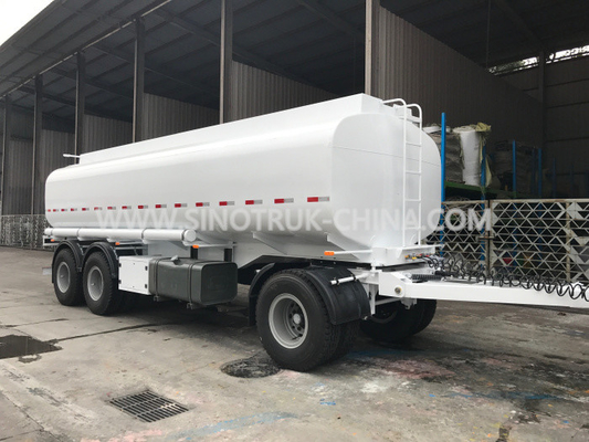 25 Ton 3 BPW Asupan Trailer Tangki Minyak / Tangki Bahan Bakar Trailer Semi Dengan 2 Kamar