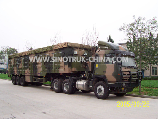 12 Roda Ringan Kamuflase Kotak Trailer Truk, Trailer Kotak Militer
