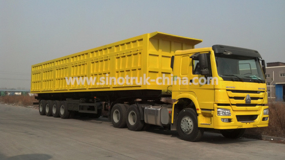 Box Heavy Duty Trailer Empat Gandar 16 Roda Untuk Mengangkut Barang Berharga