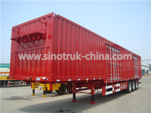 Van Jenis Heavy Duty Semi Trailer 12 Roda Dengan 3 PCS 13T Poros Kapasitas Beban