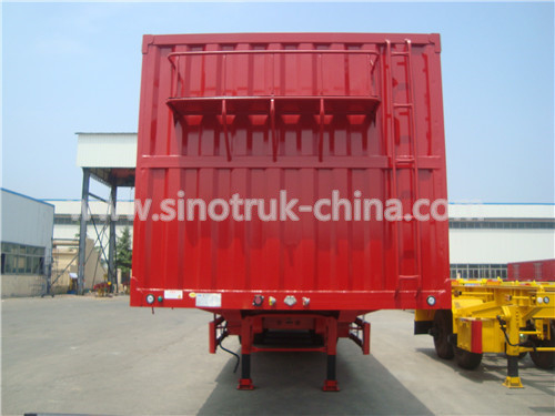 Van Jenis Heavy Duty Semi Trailer 12 Roda Dengan 3 PCS 13T Poros Kapasitas Beban