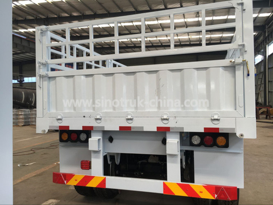 20 Ton 3 As Heavy Duty Semi Trailer Dropside Trailer Penuh 12 Roda ABS Opsional