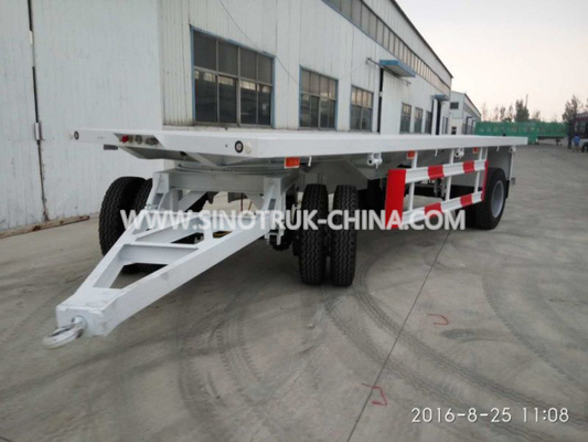 15 Ton Trailer Semi Tugas Berat, Trailer Truk Flatbed 8 Roda 2 Gandar