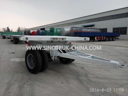 15 Ton Trailer Semi Tugas Berat, Trailer Truk Flatbed 8 Roda 2 Gandar