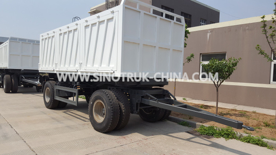 8 Roda Van Penuh Tugas Berat Semi Trailer Dengan Kekuatan Tinggi Q345 Bahan Baja