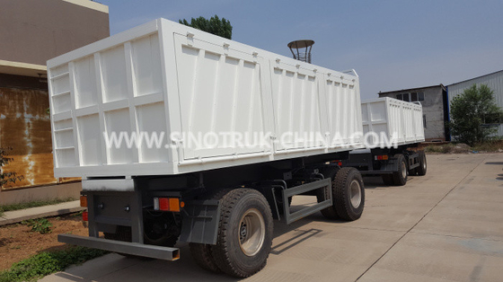 8 Roda Van Penuh Tugas Berat Semi Trailer Dengan Kekuatan Tinggi Q345 Bahan Baja