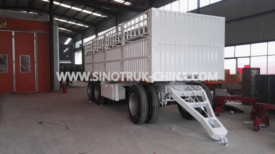 8 Roda 2 Gandar Dropside Trailer Warna Opsional Dengan Segitiga Bingkai dan Sisi Tirai