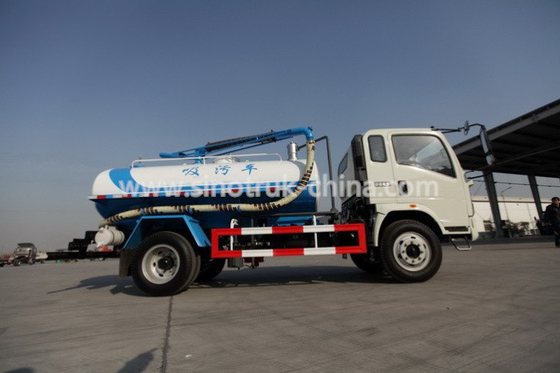 HOWO Light Sewer Vacuum Truck 6 Roda 10 Ton Memuat Model 116hp SHMC5107GXW