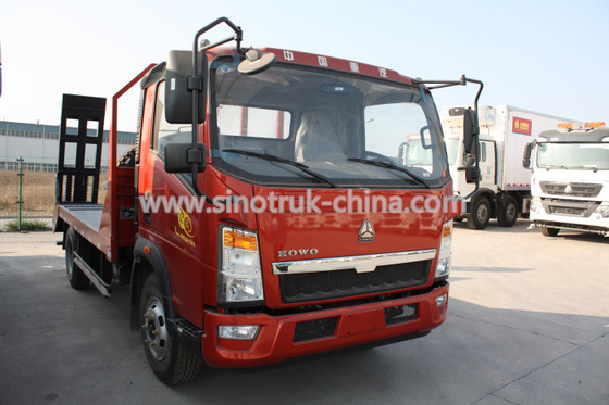 Mini Howo Tinggi Keandalan Cahaya Flatbed Tow Truck Dengan 8 Ton Memuat Kapasitas