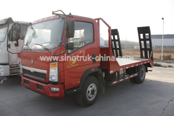 Mini Howo Tinggi Keandalan Cahaya Flatbed Tow Truck Dengan 8 Ton Memuat Kapasitas