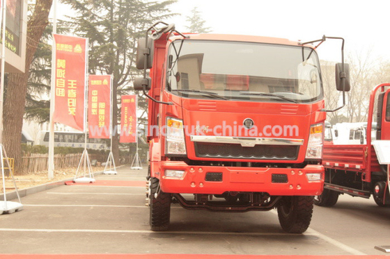 12 Ton HOWO 4 × 2 Light Duty Dump Truck Dengan 105HP EuroIII Front Lifting 6 Ban