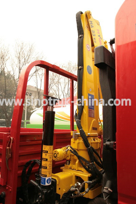 Truk Konstruksi Tugas Ringan Komersial / Truk Kargo Ringan Dengan 3 Ton Crane