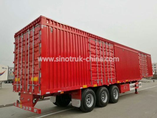 Kotak Ringan Trailer Cargo Semi Dengan Dinding Sisi Dilepas Dan Sekat