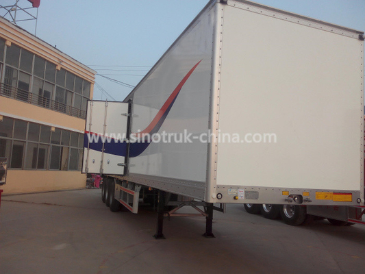 Van Type Heavy Duty Semi Trailers Untuk Transportasi Umum Cargo / Ternak