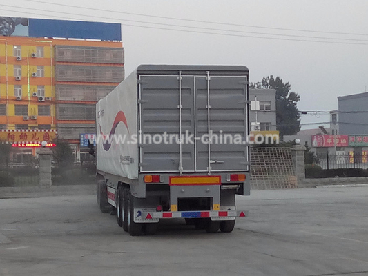 Van Type Heavy Duty Semi Trailers Untuk Transportasi Umum Cargo / Ternak