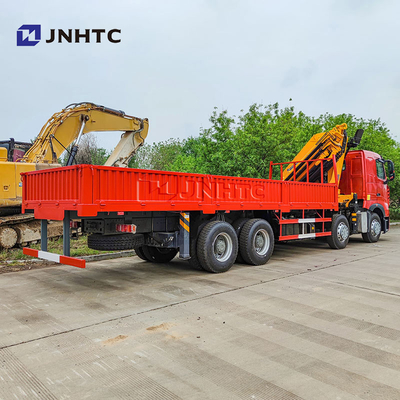 Howo T7H Brand New 8*4 12 roda 40 ton 380HP Crane Mounted Max 16 ton Arm Cargo Dengan Truk Crane