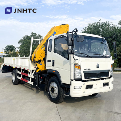 Truk baru atau bekas Crane dipasang HOWO Kargo Crane Tarik dengan Tangga 10 Ton Telescopic Extend Boom Truck