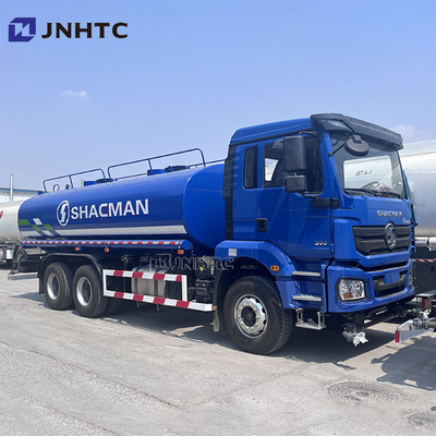 Dukungan kustomisasi Biru Shacman H3000 20m3 Air Sprinkler Truk Tangki Air Untuk pemeliharaan jalan