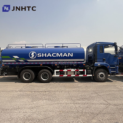 Dukungan kustomisasi Biru Shacman H3000 20m3 Air Sprinkler Truk Tangki Air Untuk pemeliharaan jalan