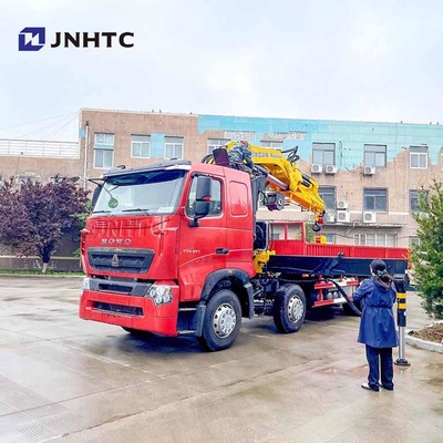 China Howo 6x4 380hp Crane Lengan Lipat Dengan Truk Kargo 14/ 16 Ton Telescopic Boom Mounted Crane Harga Baik