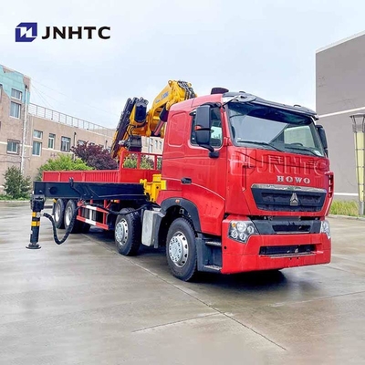 China Howo 6x4 380hp Crane Lengan Lipat Dengan Truk Kargo 14/ 16 Ton Telescopic Boom Mounted Crane Harga Baik