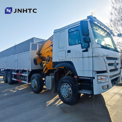 New SINOTRUK HOWO 8X4 400HP truk kargo dengan 10 12 ton Crane