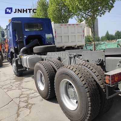 HOWO BARU 6X4 Truk Tipper Chassis 400HP 10 Roda Chassis Truk Dump Biru