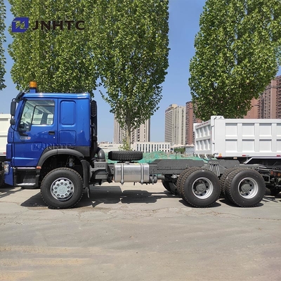 HOWO BARU 6X4 Truk Tipper Chassis 400HP 10 Roda Chassis Truk Dump Biru