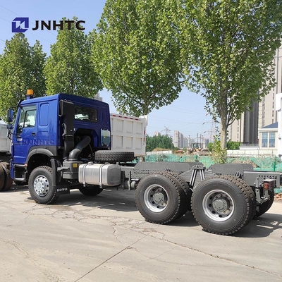 HOWO BARU 6X4 Truk Tipper Chassis 400HP 10 Roda Chassis Truk Dump Biru