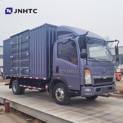 China Listrik Truk HOWO Van Tangki Kargo 4X2 116hp 6 Roda Box Truk Untuk Dijual