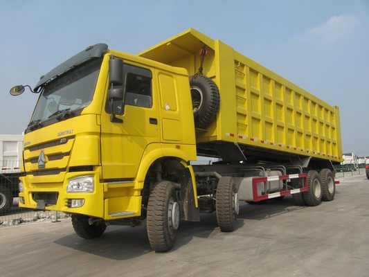 Kuning 371hp 20M3 RHD Sinotruk Howo 6x4 Dump Truck Untuk Beban 40-50 Ton