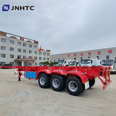 Disesuaikan 20 kaki 40 kaki Container Chassis Terpanjang Jual 3 Axles Container Trailer Skeleton Semi Trailer Truck