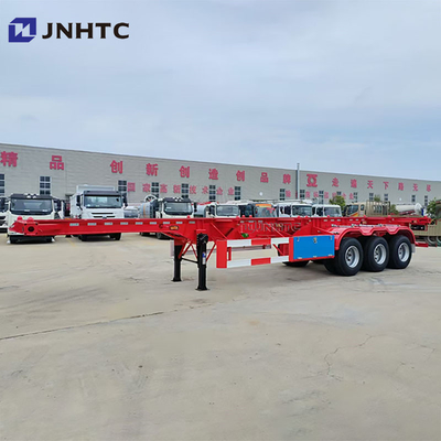 Disesuaikan 20 kaki 40 kaki Container Chassis Terpanjang Jual 3 Axles Container Trailer Skeleton Semi Trailer Truck