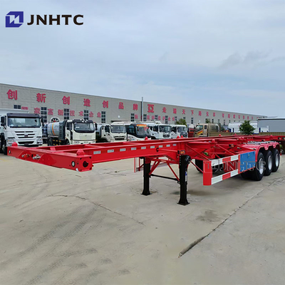 Disesuaikan 20 kaki 40 kaki Container Chassis Terpanjang Jual 3 Axles Container Trailer Skeleton Semi Trailer Truck
