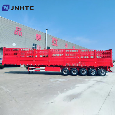 Kekuatan tinggi 3 poros 4 poros 5 poros Customized Bulk Kargo Pagar Semi Trailer 16 Meter Kargo Trailer Dengan Tarpaulin