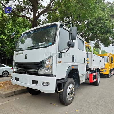 HOWO Crane Truck 4X2 6 Roda Crane 5 Ton Cargo Truck Dengan 12 Ton Straight Arm Crane Truck